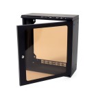 10U Shallow Wall Mount Rack with Removable Outer Shell and M6 Rails